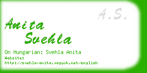 anita svehla business card